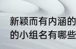 新颖而有内涵的小组名 新颖而有内涵的小组名有哪些