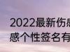 2022最新伤感个性签名 2022最新伤感个性签名有哪些