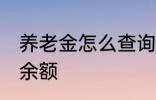 养老金怎么查询余额 养老金如何查询余额