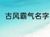 古风霸气名字 古风霸气名字有哪些