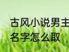 古风小说男主角名字 古风小说男主角名字怎么取