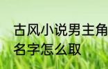 古风小说男主角名字 古风小说男主角名字怎么取