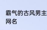 霸气的古风男主名字 适合男生的古风网名